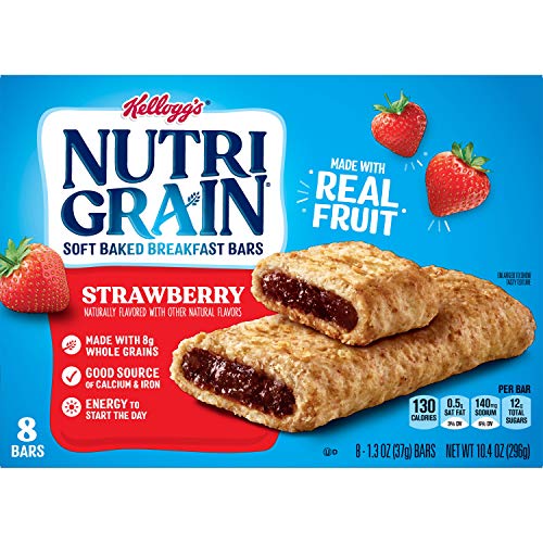 Kelloggs Nutri-Grain Soft Baked Breakfast Bars, Strawberry, 1.3
