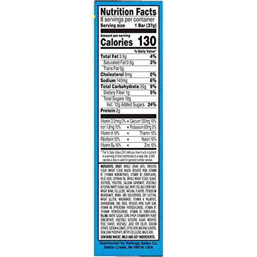 Kelloggs Nutri-Grain, Soft Baked Breakfast Bars, Cherry, Made W