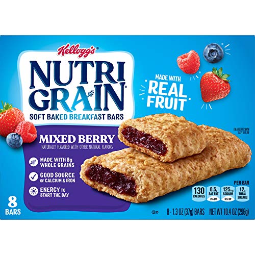 Kelloggs Nutri-Grain, Soft Baked Breakfast Bars, Mixed Berry, M