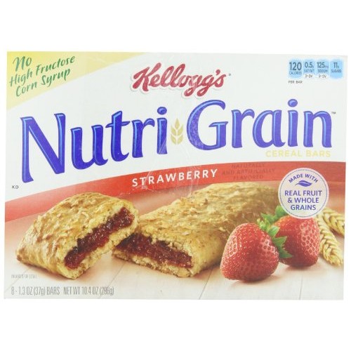 Kelloggs Nutri-Grain Cereal Bars Strawberry, 8-Count Bars, 10.