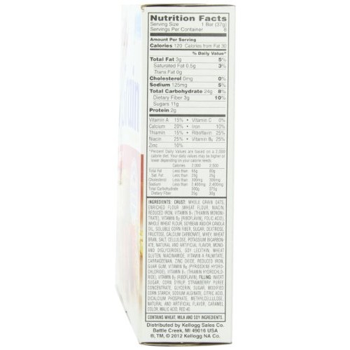 Kelloggs Nutri-Grain Cereal Bars Strawberry, 8-Count Bars, 10.