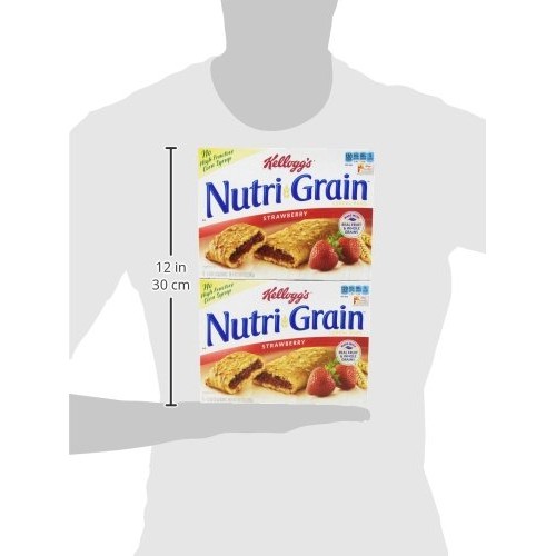 Kelloggs Nutri-Grain Cereal Bars Strawberry, 8-Count Bars, 10.