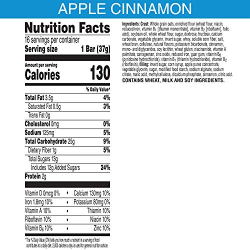 Kelloggs Nutri-Grain Soft Baked Apple Cinnamon Breakfast Bars -