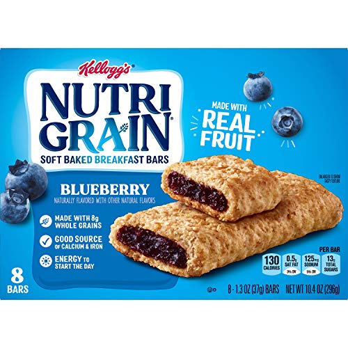 Kelloggs Nutri-Grain, Soft Baked Breakfast Bars, Blueberry, Mad