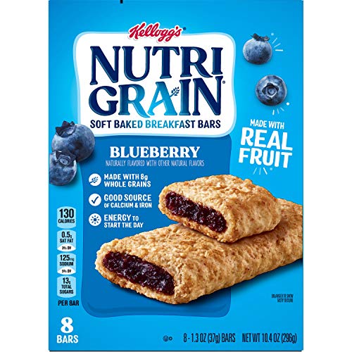 Kelloggs Nutri-Grain, Soft Baked Breakfast Bars, Blueberry, Mad