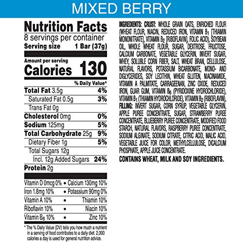 Kelloggs Nutri-Grain Soft Baked Mixed Berry Breakfast Bars - Sc