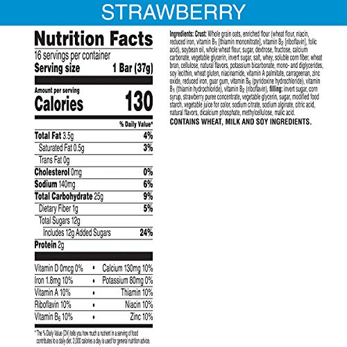 Kelloggs Nutri-Grain Soft Baked Strawberry Breakfast Bars - Sch