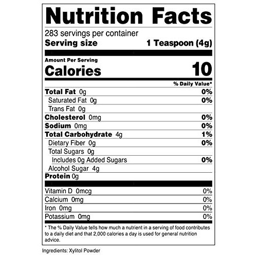 Nutricost Pure Xylitol Granulated Powder 2.5 Pounds, Granulated