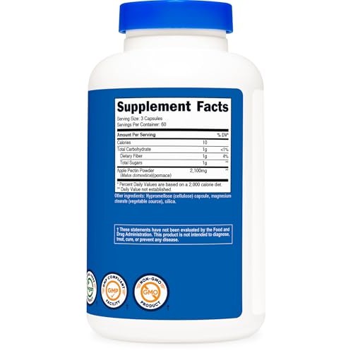 Nutricost Apple Pectin Capsules 2,100mg Per Serving, 180 Capsule...