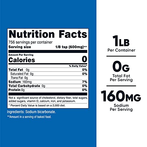 Nutricost Baking Soda 1 Lb - For Baking, Cleaning, Deodorizing