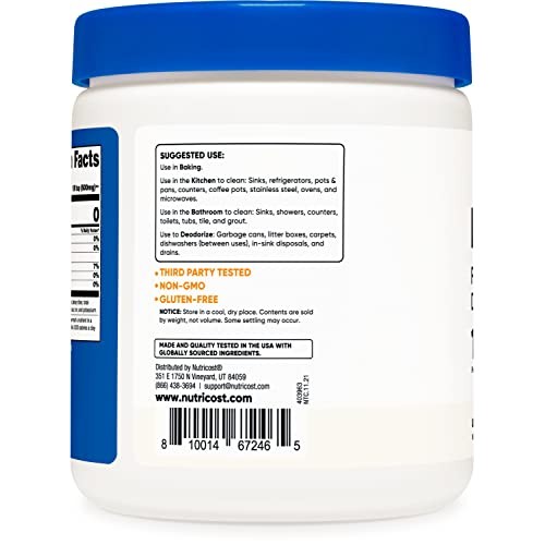 Nutricost Baking Soda 1 Lb - For Baking, Cleaning, Deodorizing