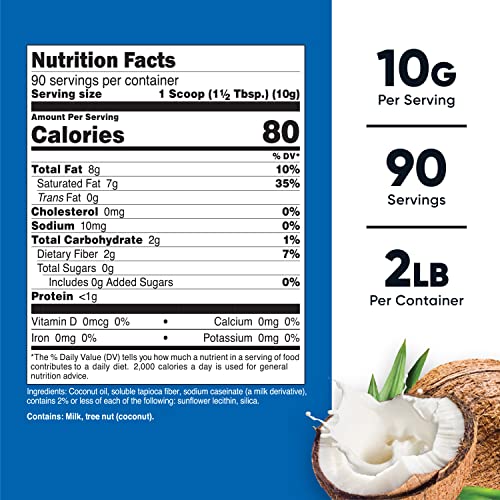 Nutricost Coconut Oil Powder 2 LBS 90 Servings - Non-GMO And G...