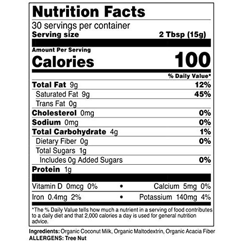 Nutricost Organic Coconut Milk Powder 1Lb - Non-Gmo, Certified O