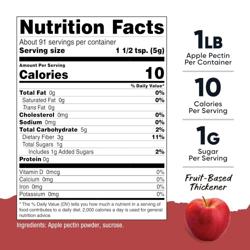 Nutricost Pantry Apple Pectin Powder (1 LB) Gluten-Free, Vegan, GMO-Free