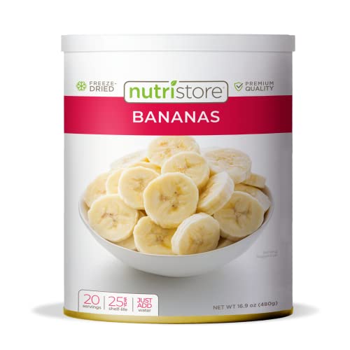 Nutristore Freeze Dried Bananas | 20 Servings | Emergency Surviv