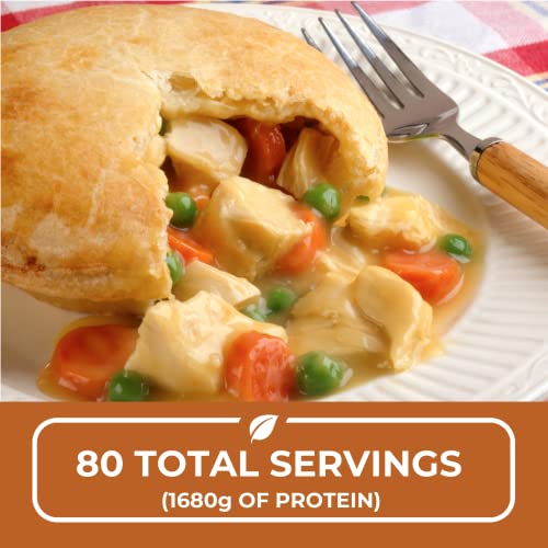 Nutristore Freeze Dried Chicken | 80 Large Servings | Premium Qu