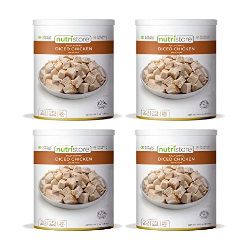 Nutristore Freeze Dried Chicken | 80 Large Servings | Premium Qu