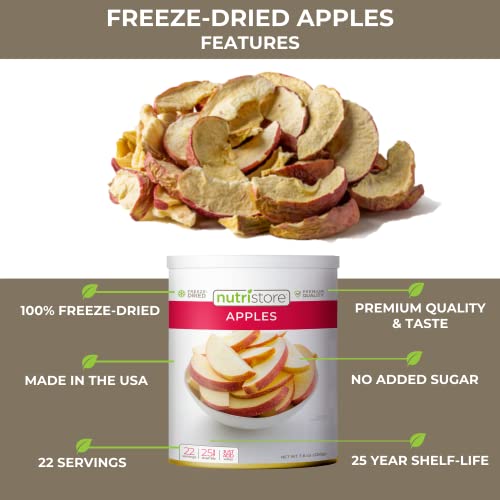 Nutristore Freeze Dried Fuji Apples | #10 Can Fruit | Perfect He