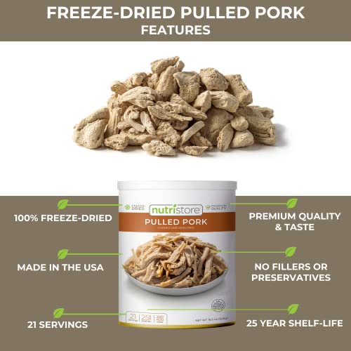 Nutristore Freeze Dried Pulled Pork | Pre-Cooked Bbq Meat For Ba