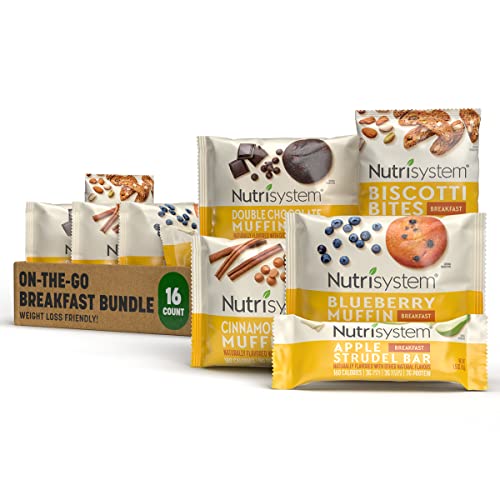 Nutrisystem On-The-Go Breakfast Bundle, 16 Ct, Variety Pack Of