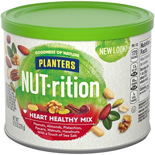 Planters Nut-Rition Heart Healthy Snack Nuts Mix, 9.75 Oz Canist