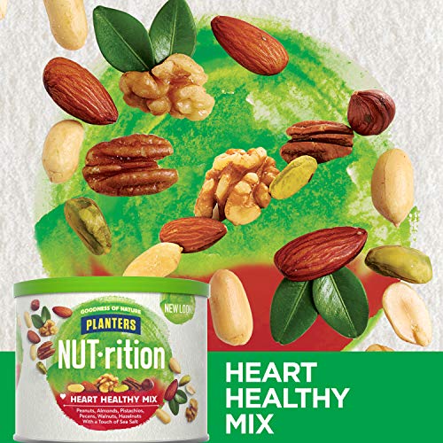Planters Nut-Rition Heart Healthy Snack Nuts Mix, 9.75 Oz Canist