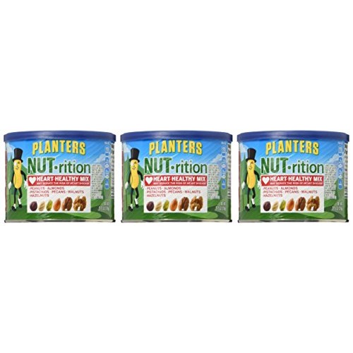 Planters Nut-Rition Heart Healthy Snack Nuts Mix, 9.75 Oz Canist