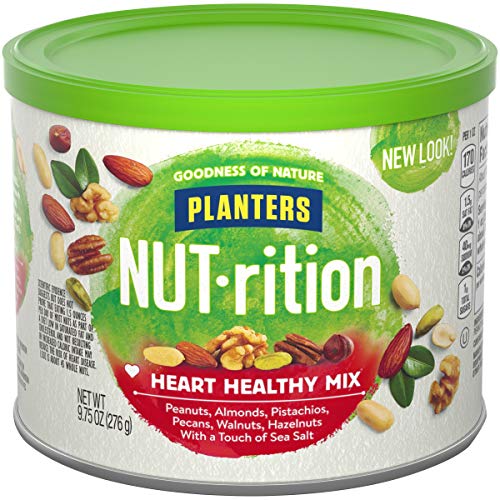 Planters Nut-Rition Heart Healthy Snack Nuts Mix, 9.75 Oz Canist