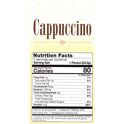 Healthsmart High Protein Cappuccino Hot Drink Mix, 15G Protein,