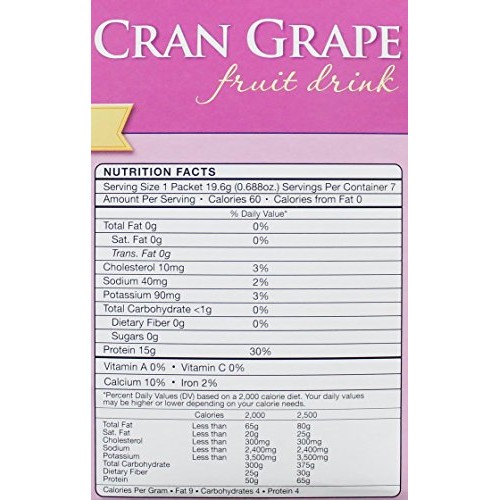 Healthwise Cran Grape Fruit Drink, 7 Packets Of 0.688 Oz., Net