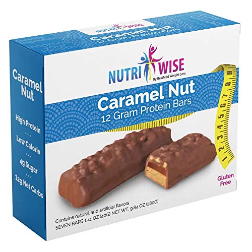 Nutriwise - Caramel Nut Diet Bars | High Protein - Gluten Free -