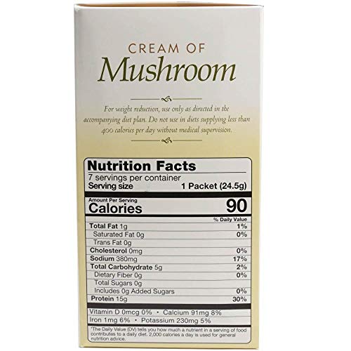 Nutriwise - Cream Of Mushroom 15G High Protein Diet Soup | Low C