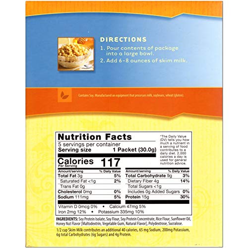 Nutriwise - High Protein Diet Cereal | Honey Nut | Low Calorie,