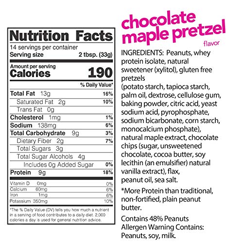 Nuts N More Chocolate Maple Pretzel Peanut Butter Spread, All N