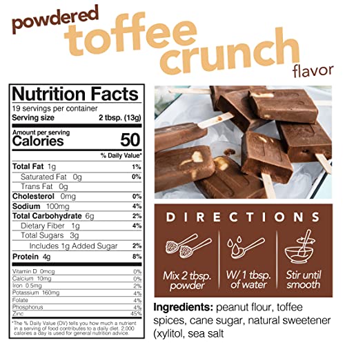 Nuts ‘N More Toffee Crunch Peanut Butter Powder, All Natural Ket