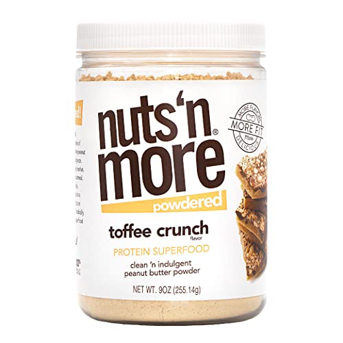 Nuts ‘N More Toffee Crunch Peanut Butter Powder, All Natural Ket