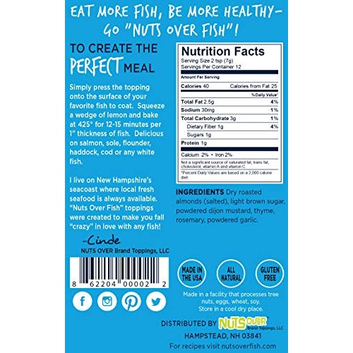 Nuts Over Fish Almond Topping 3oz Packages 3 Pack