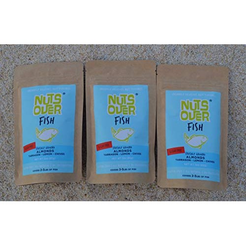 Nuts Over Fish Almond Topping Sugar Free 3oz Packages 3 Pack