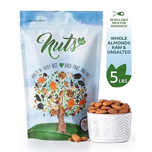 Nuts U.S. – California Almonds | Whole, Raw And Unsalted | Non-G