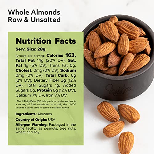 Nuts U.S. – California Almonds | Whole, Raw And Unsalted | Non-G