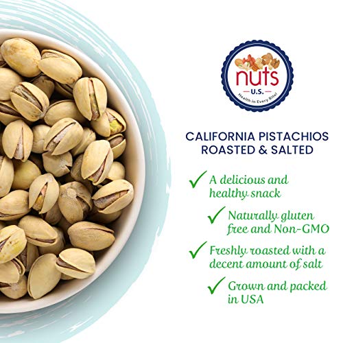 Nuts U.S. – California Piastachios | Roasted &Amp; Salted | No Wax,
