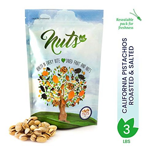 Nuts U.S. – California Piastachios | Roasted &Amp; Salted | No Wax,