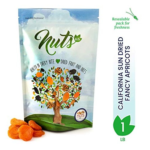 Nuts U.S. - California Sun Dried Fancy Apricots 1 Lb