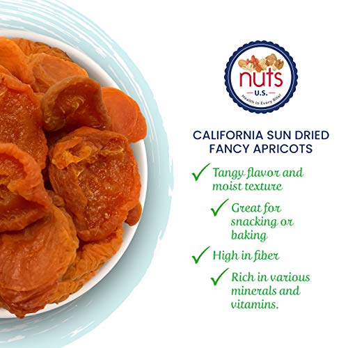 Nuts U.S. - California Sun Dried Fancy Apricots 1 Lb