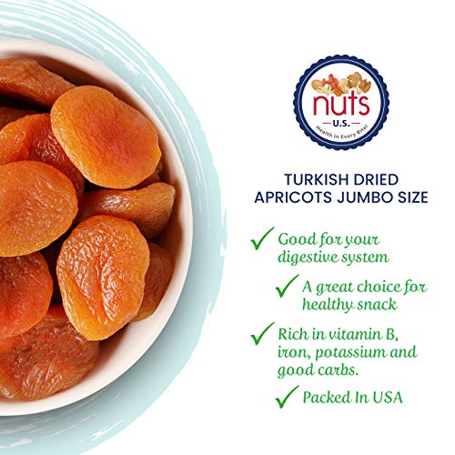 NUTS U.S. – Dried Apricots | Jumbo Size Turkish Apricots | No Ad...