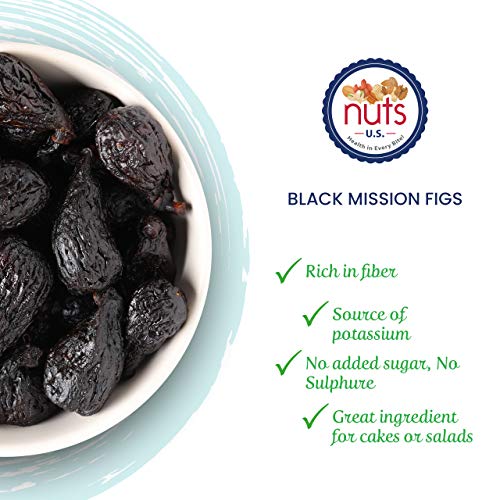 Nuts U.S. - Dried Black Mission Figs 4 Lb