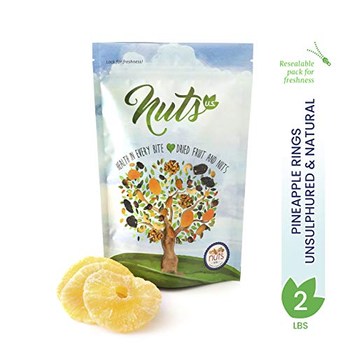 Nuts U.S. - Unsulphured Dried Pineapple Ring, Low Sugar, No Colo