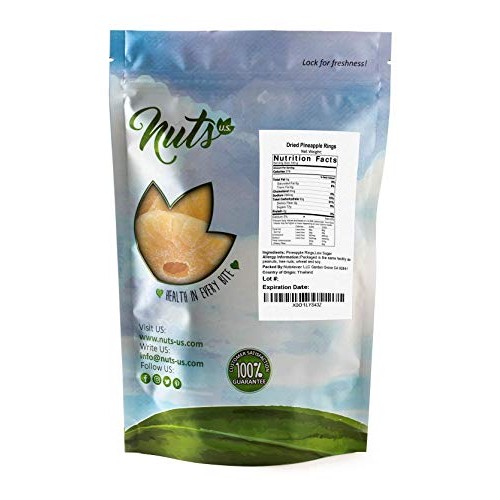 Nuts U.S. - Unsulphured Dried Pineapple Ring, Low Sugar, No Colo