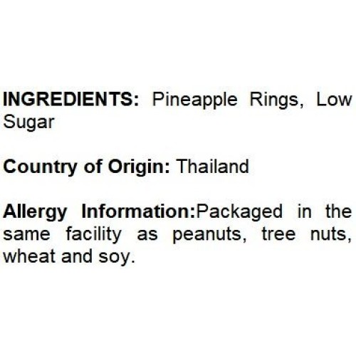 Nuts U.S. - Unsulphured Dried Pineapple Ring, Low Sugar, No Colo