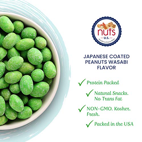 Nuts U.S. - Japanese Coated Peanut Crackers, Wasabi Flavor, No T